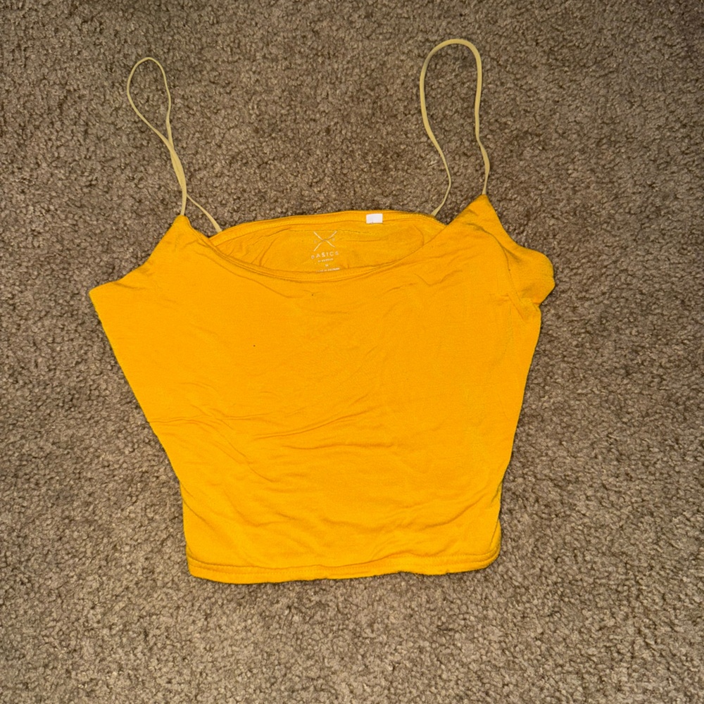 PacSun Yellow Tank Top Essential Style